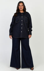 Faharra Shirt - Recycled Cotton Denim Shirt in Raw