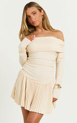 Lioness - Field Of Dreams LS Mini Dress in Oatmeal