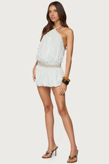 Aida Backless Bubble Mini Dress
