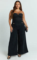 Clara Pants - High Waisted Wide Leg Pants in Black