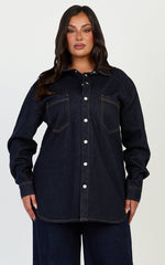 Faharra Shirt - Recycled Cotton Denim Shirt in Raw