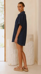 Rayna Denim Mini Dress - Indigo
