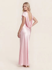 Captivating Presence Satin Cowl Back Maxi Dress